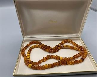 Very Long Amber Necklace