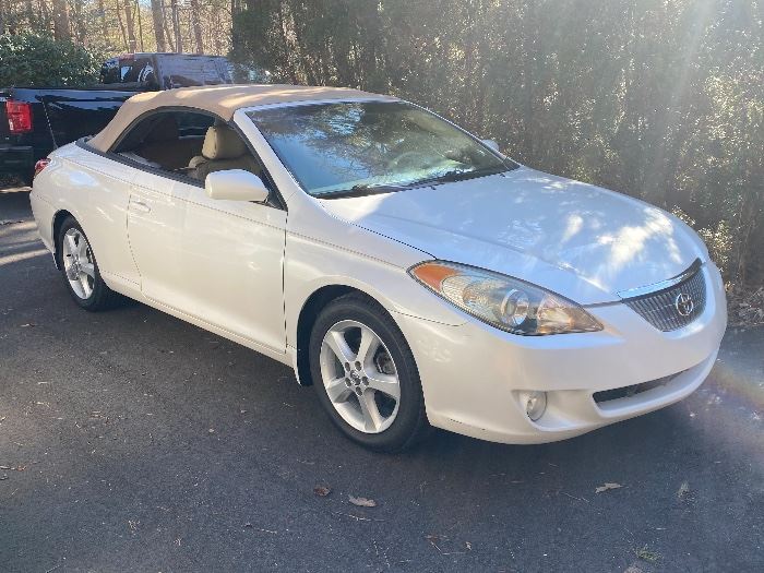 Very clean 2006 Toyota Solara V6 convertible. $5,495.00 FIRM. Automatic transmission. Front wheel drive. 128,800 miles, touch-screen navigation, power windows/seats, leather heated seats, passes inspection. 
