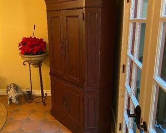 Antique corner cabinet 
125.00