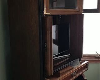 $100 Broyhill Premier Asian Regency Style Armoire Cabinet.   Measures 30w 15d 78h.