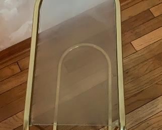 $50 MCM brass glass sofa table 20w 10d 29h