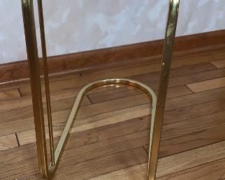 $50 MCM brass glass sofa table 20w 10d 29h