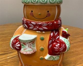 Temp-Tations Gingerbread Man Cookie Jar $20.  ALL COOKIE JARS ARE NEW AND HAVE BOXES!