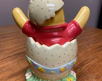 Disney Winnie Easter Cookie Jar $20.   ALL COOKIE JARS ARE NEW AND HAVE BOXES!