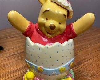 Disney Winnie Easter Cookie Jar $20. ALL COOKIE JARS ARE NEW AND HAVE BOXES!