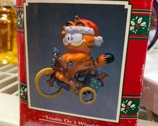 "Trouble on 3 Wheels" Garfield Christmas Ornament $15