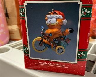 "Trouble on 3 Wheels" Garfield Christmas Ornament $15