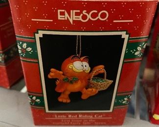 Little Red Riding Cat Ornament - $14