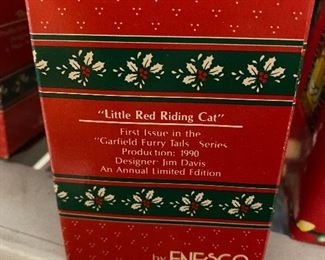 Little Red Riding Cat Ornament - $14