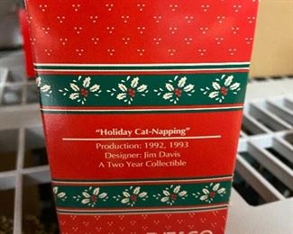 Holiday Cat Napping Garfield Ornament $30