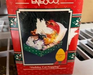 Holiday Cat Napping Ornament - $30