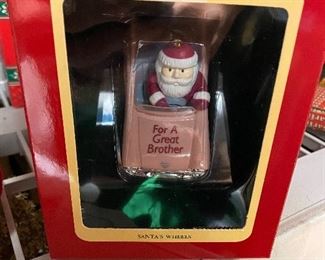 Santa Wheels Ornament - $4