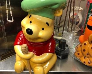 Treasure craft Winnie the Pooh Cookie jar with honey dripper $60.00 ALL COOKIE JARS ARE NEW AND HAVE BOXES!