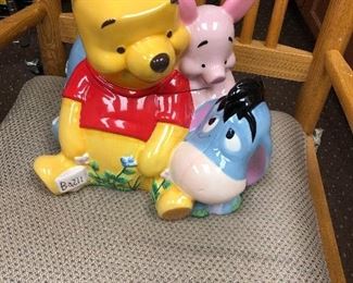 Winnie the pooh Eeyore and piglet cookie jar $55.00 ALL COOKIE JARS ARE NEW AND HAVE BOXES!