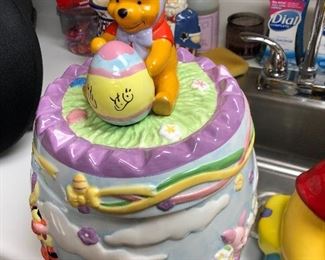Vintage disney Winnie the Pooh cookie jar $30.00 ALL COOKIE JARS ARE NEW AND HAVE BOXES!
