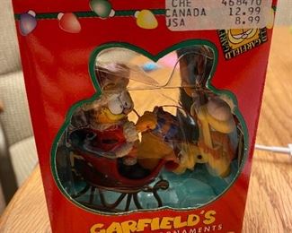 Garfield Trim a Tree Sleigh Ornament. $10