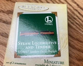 Steam Locomotive and Tender Keepsake Ornament. $4