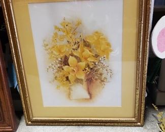 yellow flower painting $25