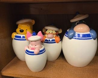 Winnie the Pooh Peek-a-boo Cookie Canister Set $120 ALL COOKIE JARS ARE NEW AND HAVE BOXES!