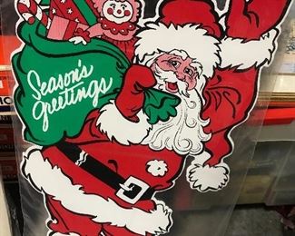 Season's Greetings Santa yard art $10