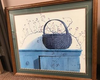 Pauline Eble Campanelli blue basket painting $65
