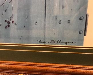 Pauline Eble Campanelli blue basket painting $65