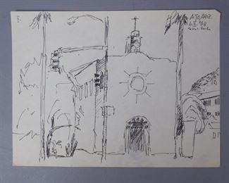 Kolomon Sokol Sambo "Ato, Ariz." ink on paper 1978?