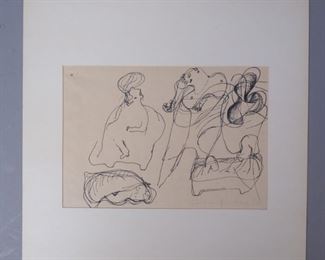 signed ink drawing 1966