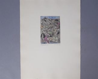 Hans Peter Zimmer signed test print "bei Pullach" 1962