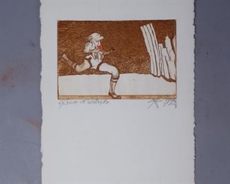 Jan Koblasa signed print 1978