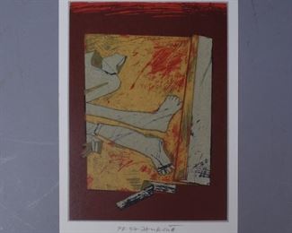 Jozef Jankovic PF 97 signed print feet and red block 