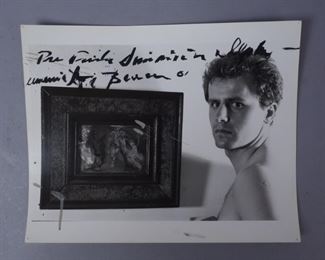 Adolf Benca autographed photo with paint 1981