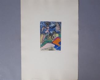 Hans Peter Zimmer signed test print "Jorn Kommt" 1962