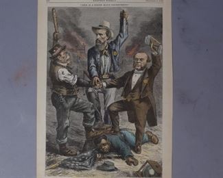 Thomas Nast print "This is a White Man's Government" from Harper's Weekly 1868