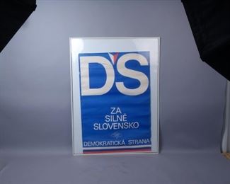 "For A Strong Slovak" democratic party poster