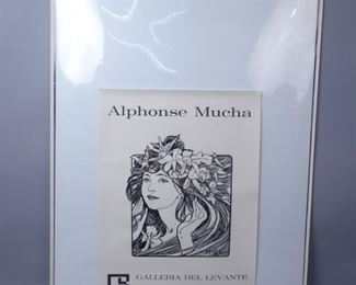 Alphonse Mucha Expo Poster 1967 Galleria Del Levante