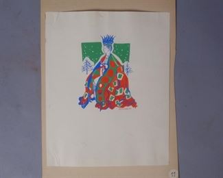 Gertruda Gruberova Signed Print of a Queen 1952