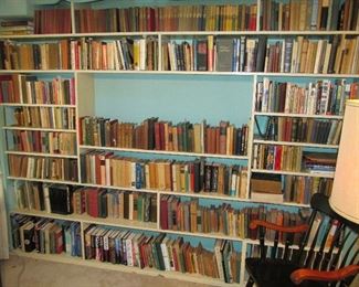 Many antique and vintage books