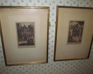 Antique etchings