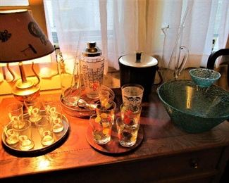 Mid Century bar ware