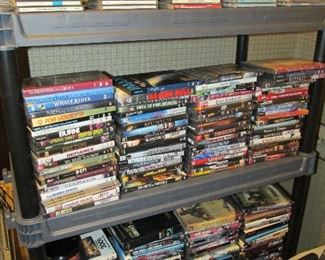 Dozens of DVDs and CDs