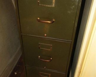Rare army green Shaw Walker filing cabinet