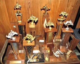 Vintage go-kart trophies