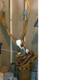 Chainsaw art Eagle w/Fish