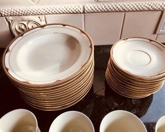 Mikasa find China Gold in Shell for 12 luncheon set $300