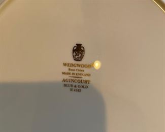 Wedgewood Agincourt Blue & Gold fine china. Photo 2 of 2.