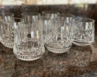 Cut crystal double old fashions.