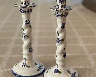 Ceramic Candlesticks - Made in Portugal. Photo 1 of 2.