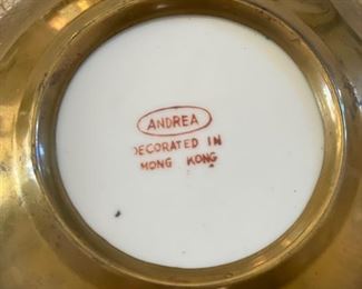 Vintage Andrea hand-painted decorative bowl. Made in Hong Kong. Photo 2 of 2