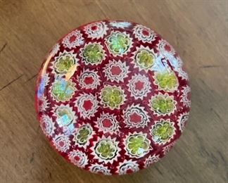Millefiore paperweight. Nordahls, Sweden. Circa 1999. Photo 1 of 2.